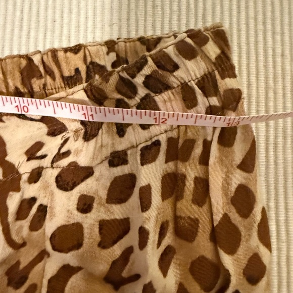 USINDO Animal Print Wide Leg Pants Boho Resort Lounge Trousers Made in Indonesia - Picture 7 of 12